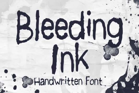 Bleeding Ink: A Playful Display Font for Handmade Charm