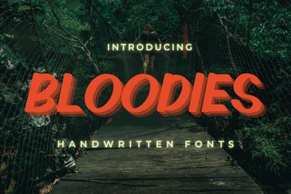 Bloodies Display Font for Handmade Labels & Printables