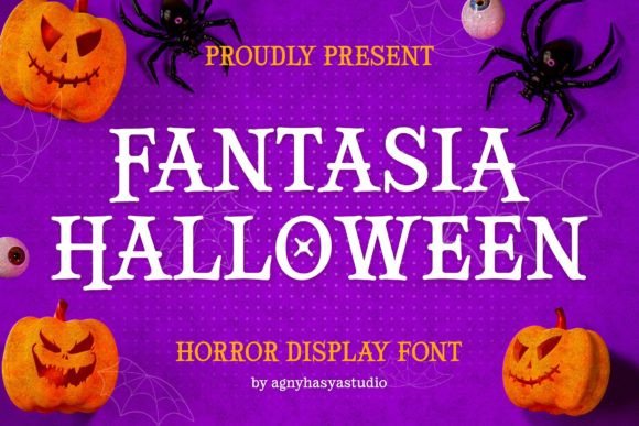 Fantasia Halloween: A Playful Horror Typeface for Editorial Charm