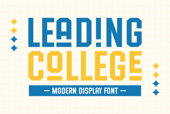 Leading College: A Modern Display Font for Digital Branding