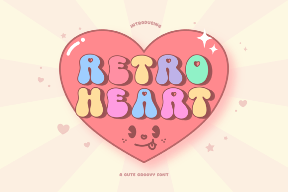 Retro Heart: A Playful Display Font for Romantic Digital Branding