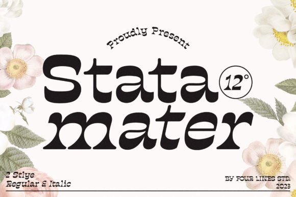 Stata Mater Font: Timeless Serif Charm for Handmade Labels & Printables